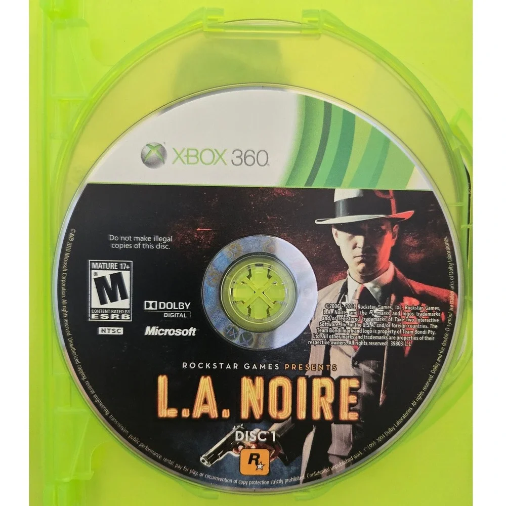 L.A. Noire - Xbox 360 - Complete CIB - 3 Discs W/ Manual Tested‎ & Working